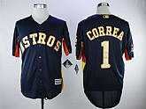 Astros 1 Carlos Correa Navy 2018 Gold Program Cool Base Stitched Baseball Jerseys,baseball caps,new era cap wholesale,wholesale hats